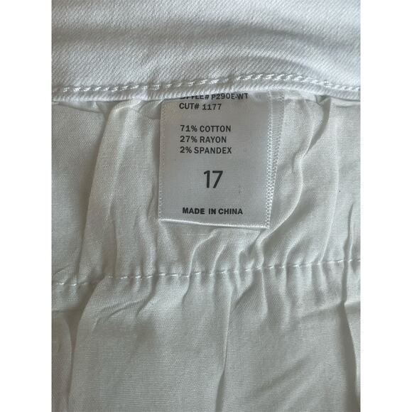 Pink Lily‎ Plus Button Fly Bright White Super Flare Stretchy Pants Size 17 - Picture 7 of 9